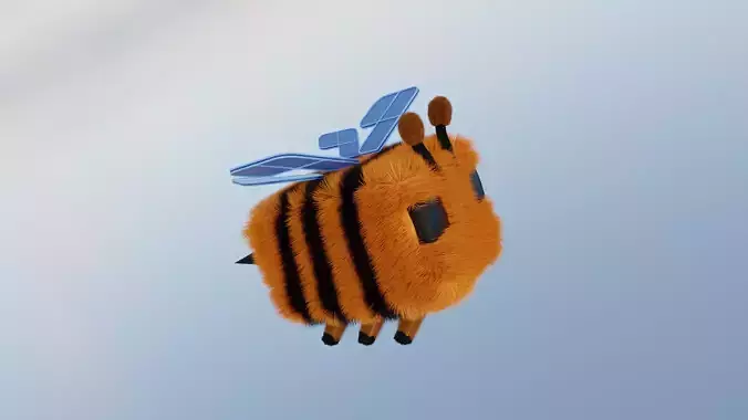 Minecraft Bee Low-poly 3D model