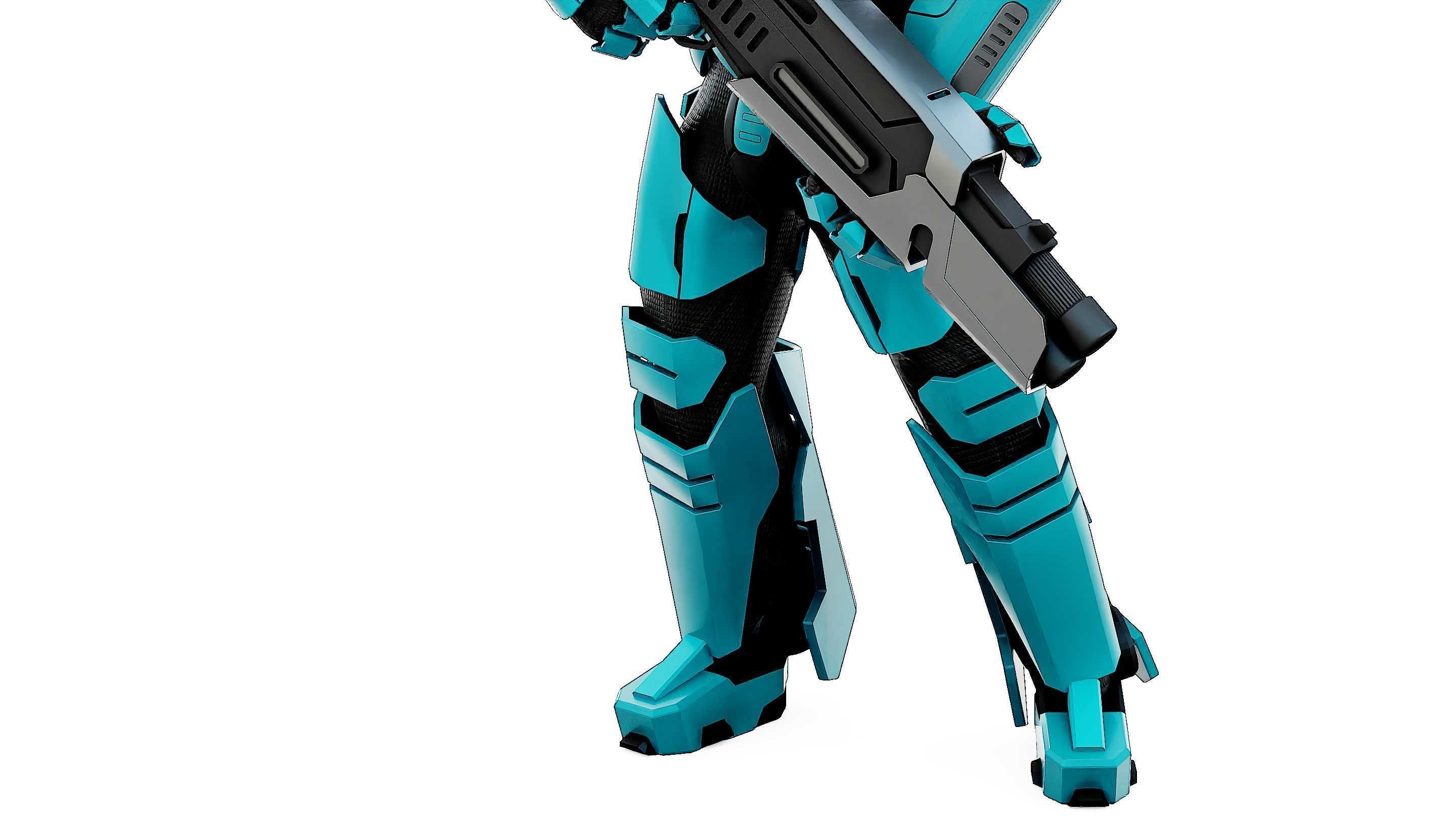 CYBORG SOLDIER RX-800 Rigged for Unreal Engine - Unity - MIXAMO 3D model_28