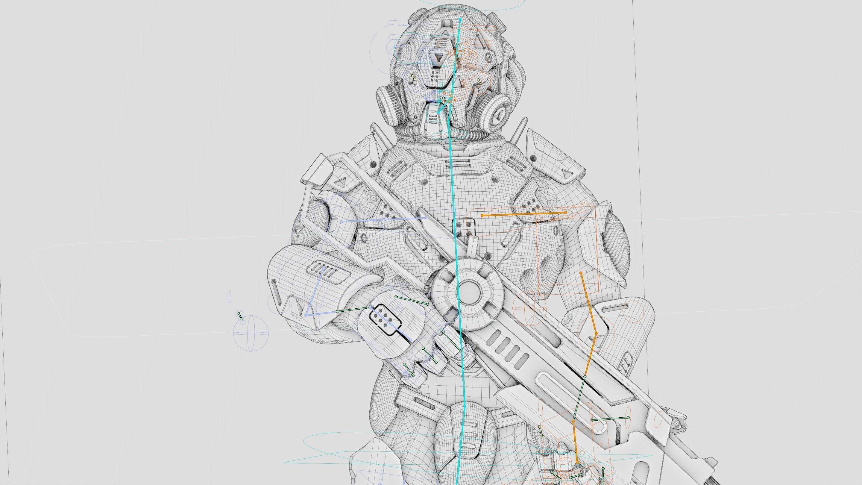 CYBORG SOLDIER RX-800 Rigged for Unreal Engine - Unity - MIXAMO 3D model_42