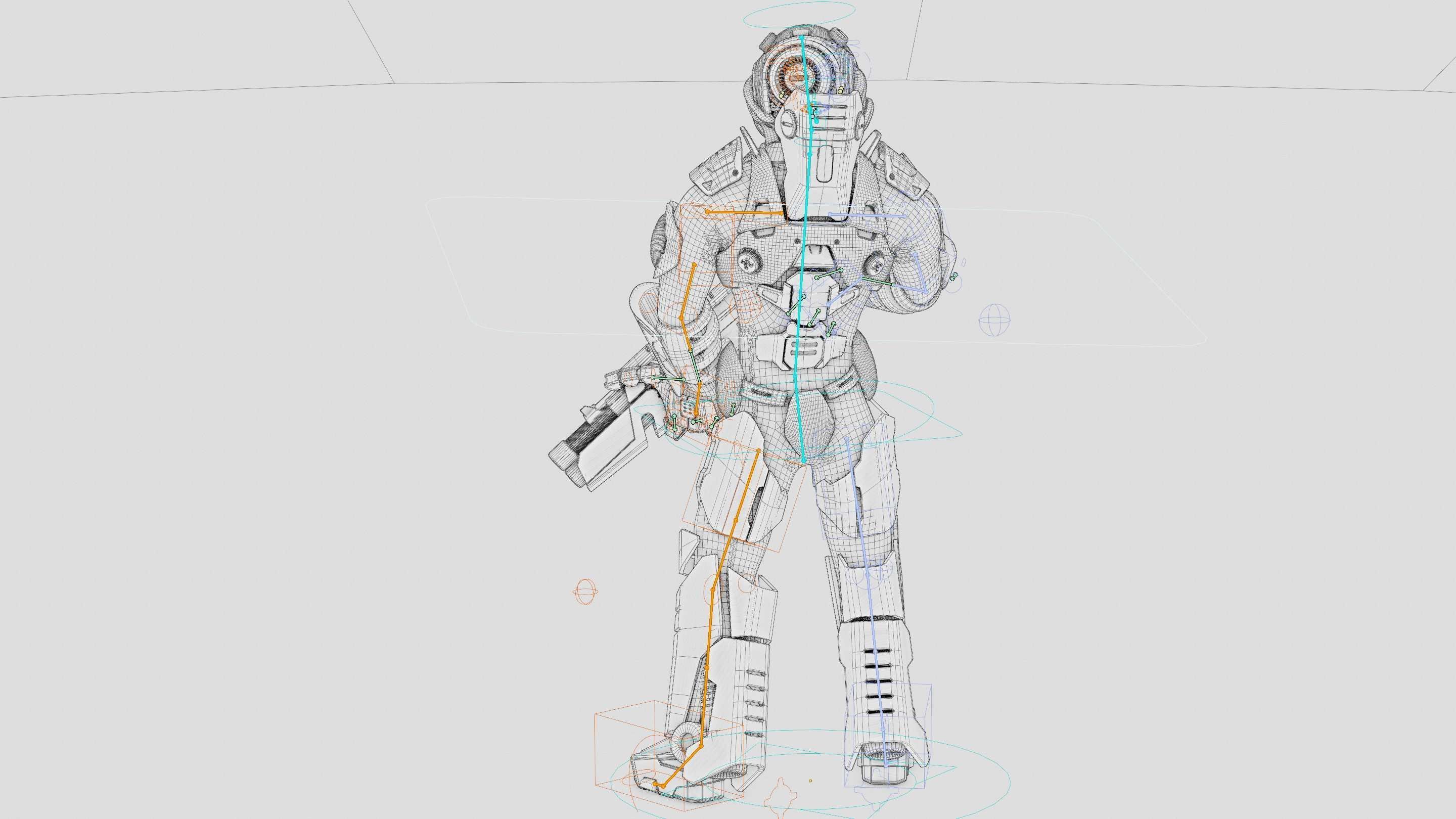 CYBORG SOLDIER RX-800 Rigged for Unreal Engine - Unity - MIXAMO 3D model_41