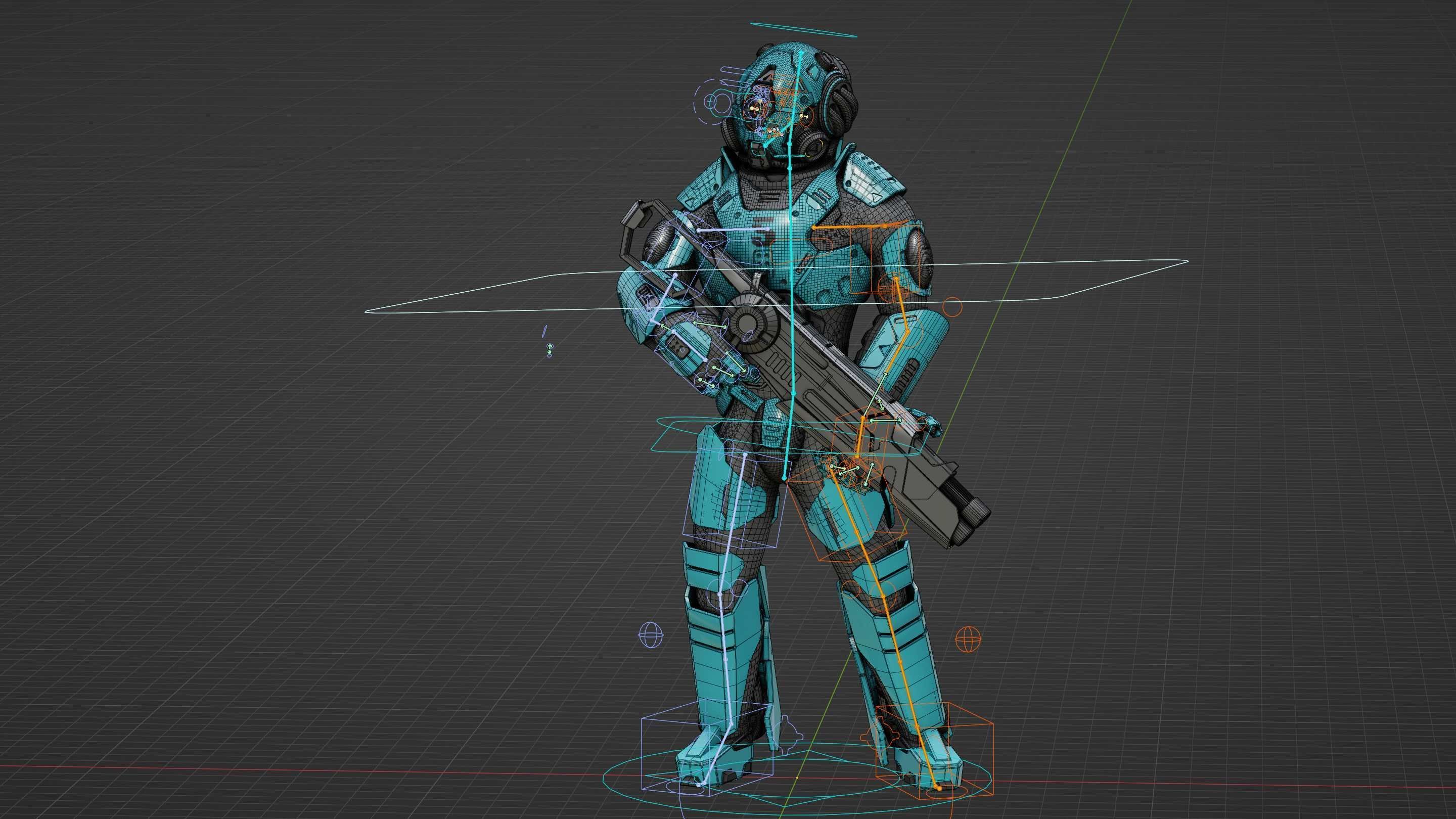 CYBORG SOLDIER RX-800 Rigged for Unreal Engine - Unity - MIXAMO 3D model_37