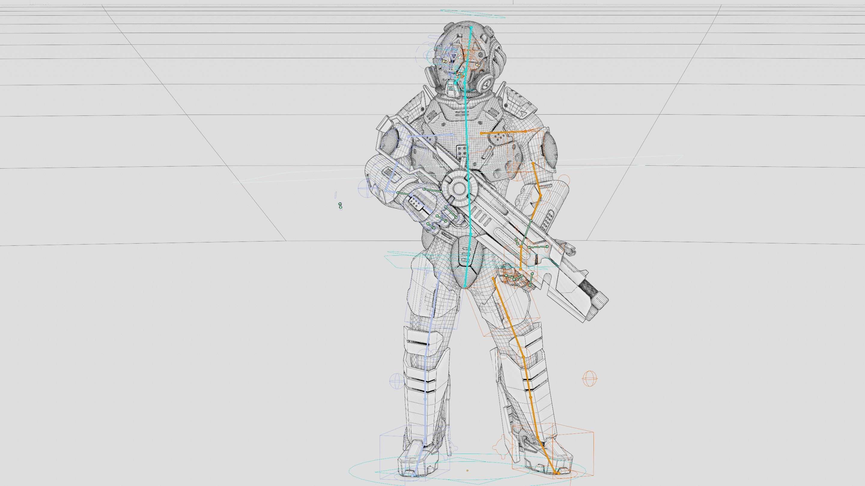 CYBORG SOLDIER RX-800 Rigged for Unreal Engine - Unity - MIXAMO 3D model_40