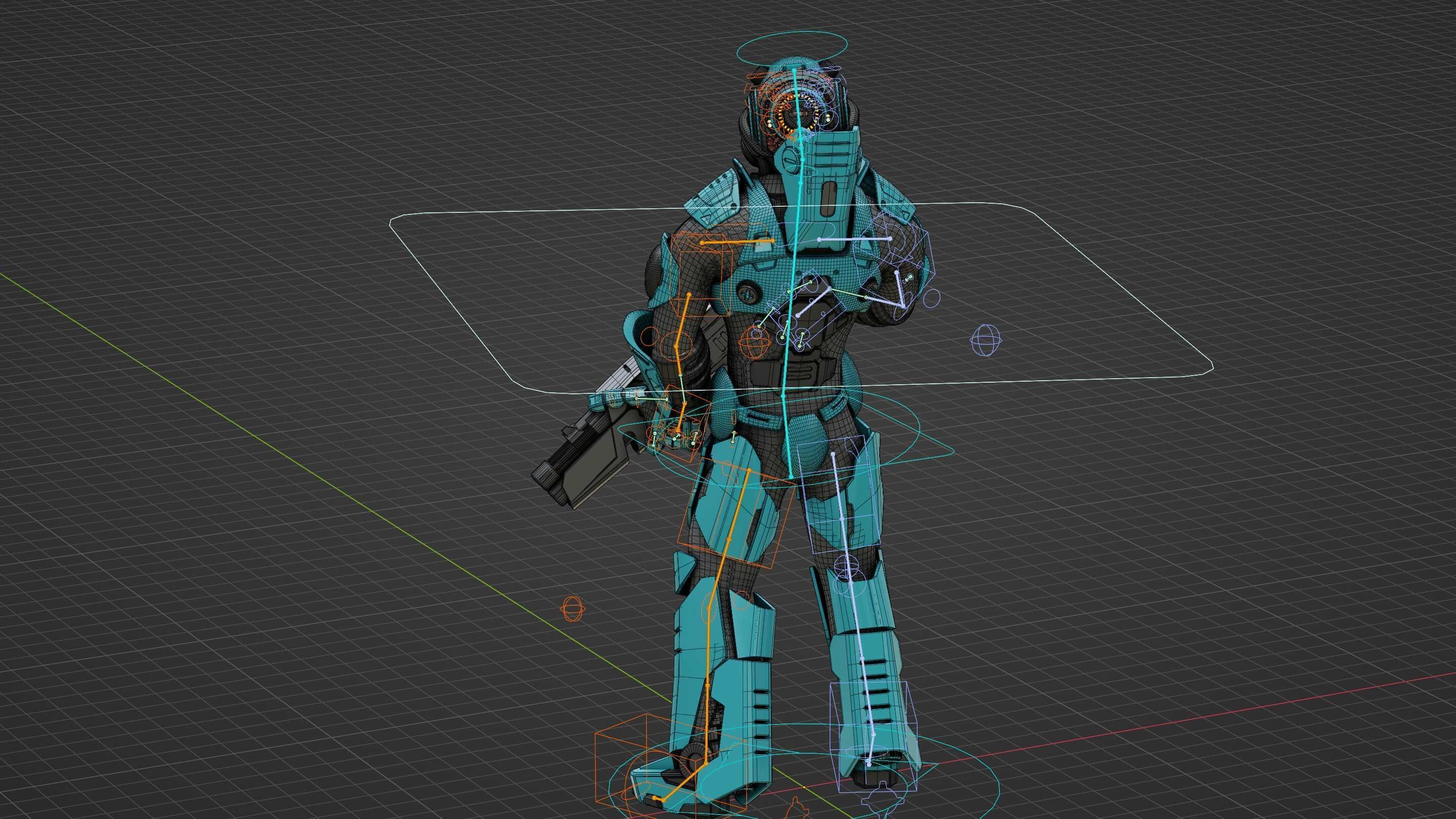 CYBORG SOLDIER RX-800 Rigged for Unreal Engine - Unity - MIXAMO 3D model_38