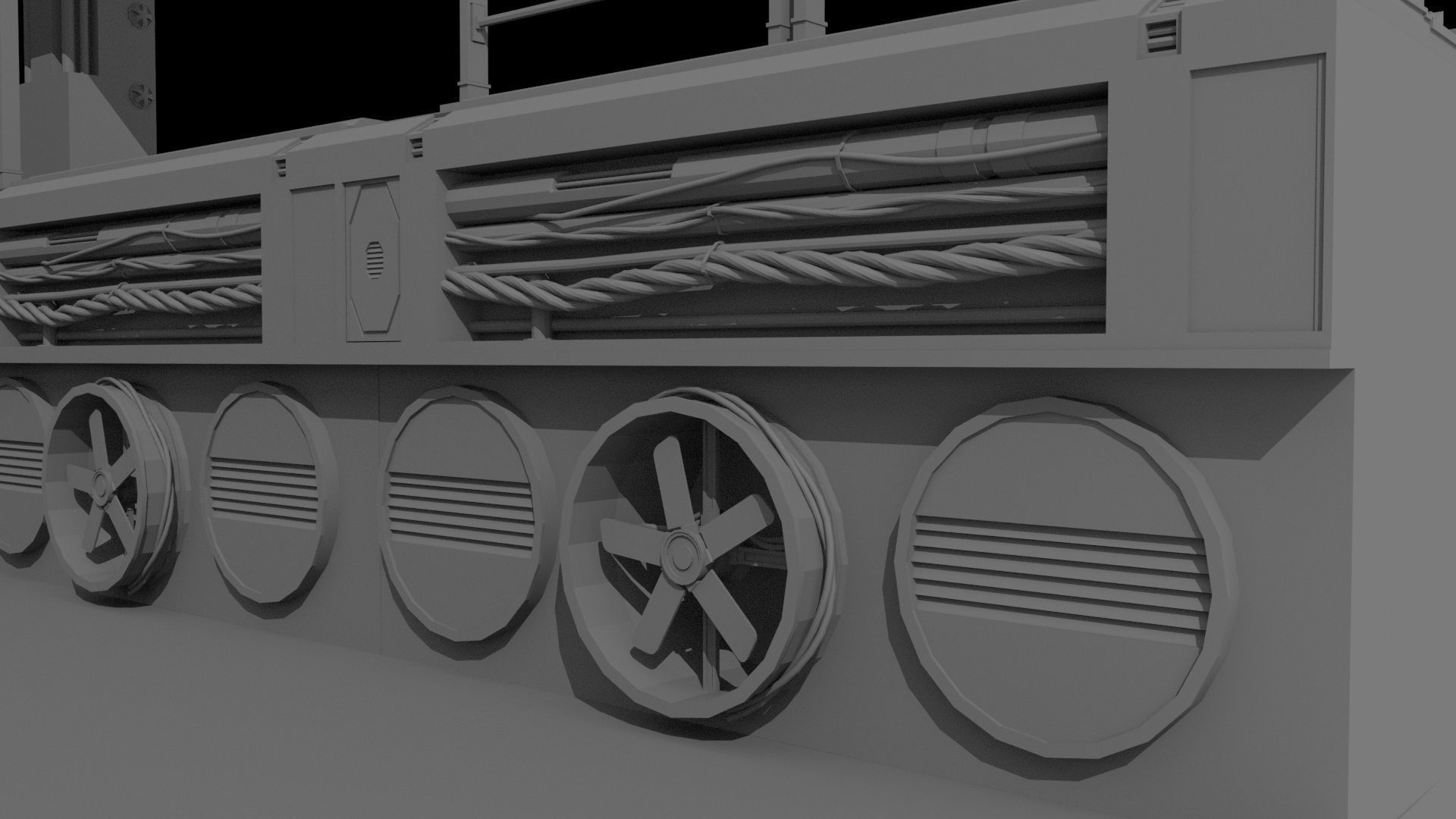 Si-Fi Railway station 3D model_10