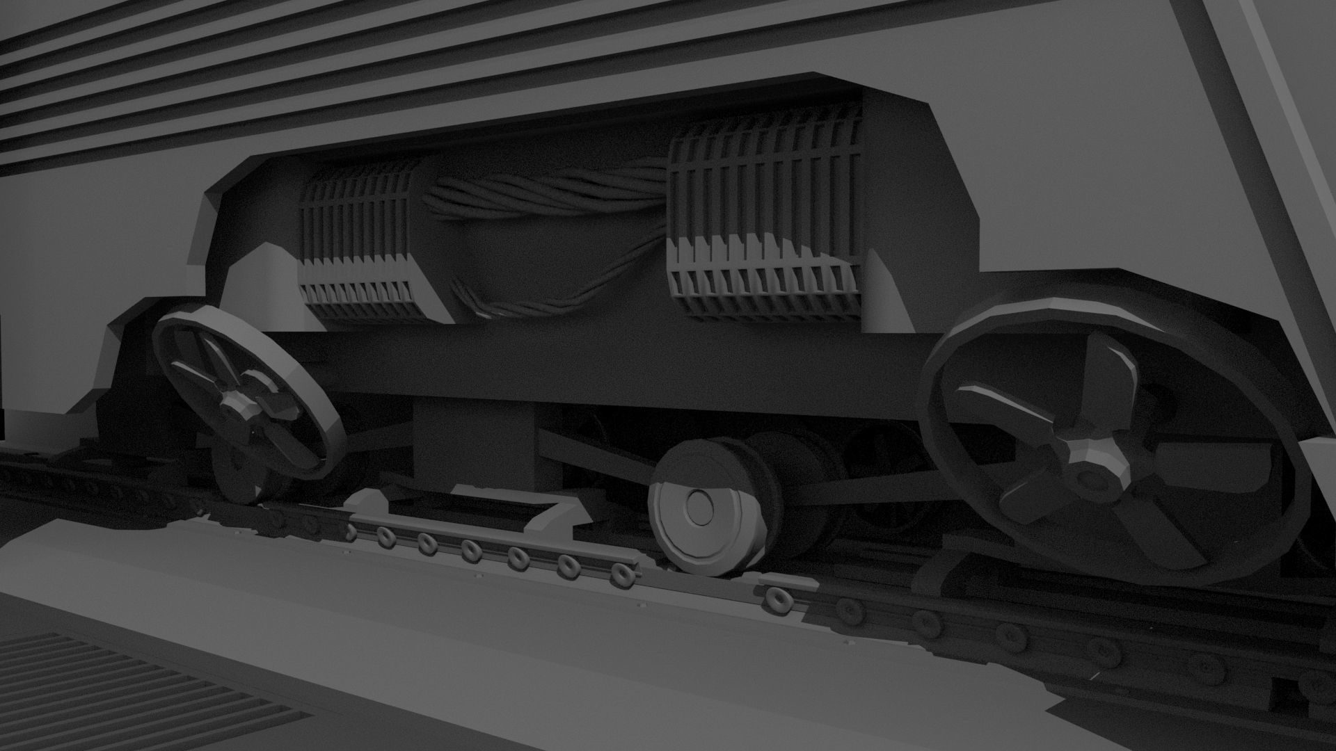 Si-Fi Railway station 3D model_9