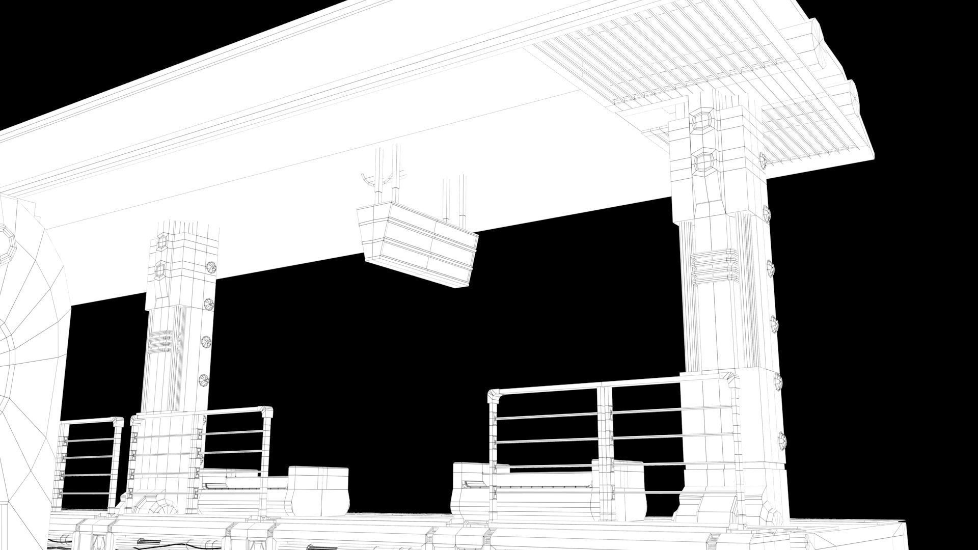 Si-Fi Railway station 3D model_16