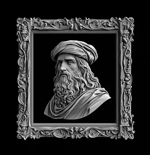 Leonardo da Vinci Ornate Sculpture 3D print model