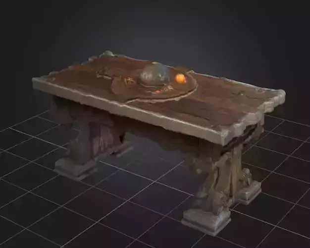 Enchanted Arcane Table Ultra-Detailed Fantasy Game Asset