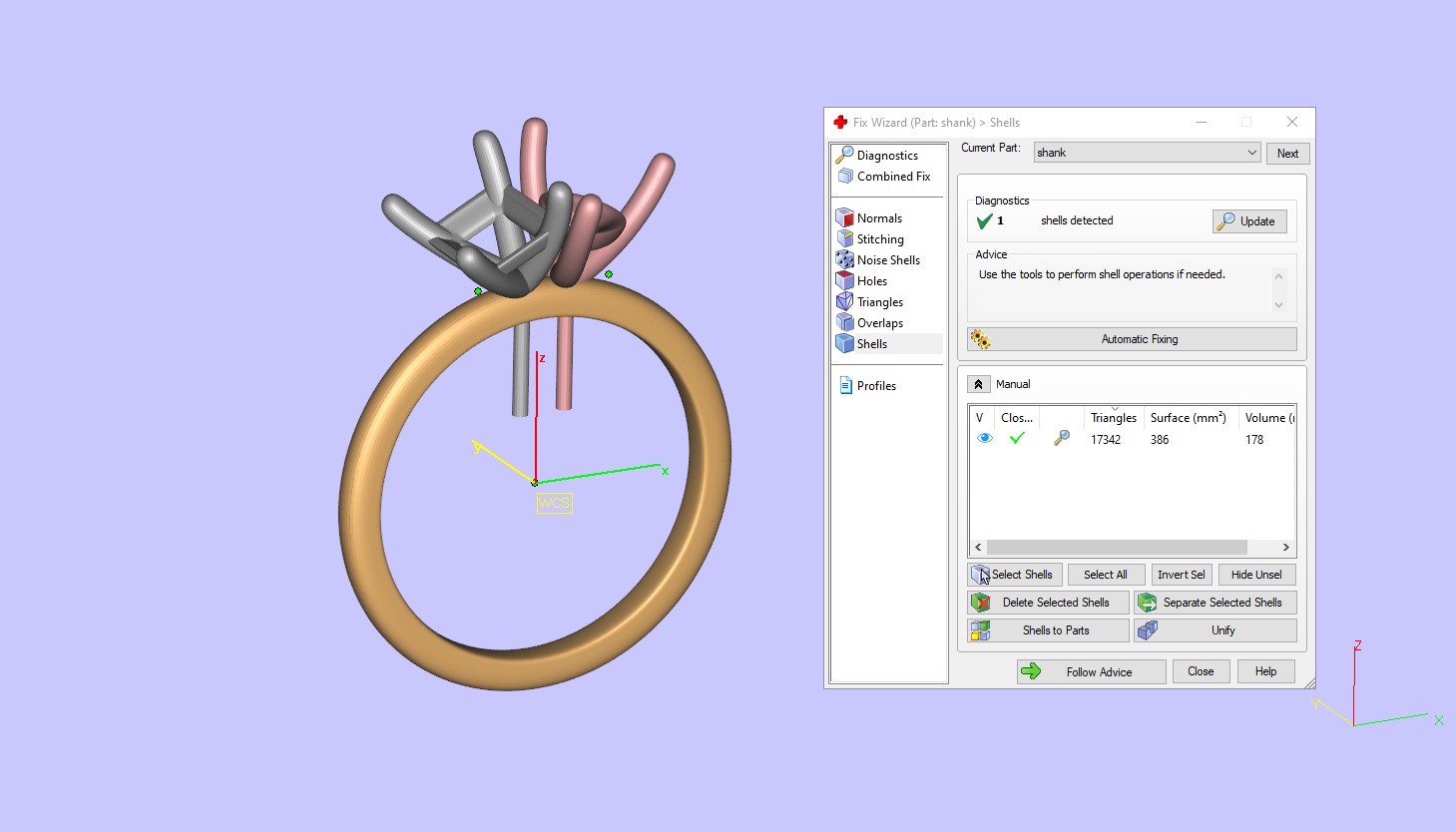 Pear and Emerald Cut Diamond Duo Engagement Ring 3D print model_5