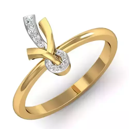 Women Diamond Ring 3dm STL  Render Details - P-1715