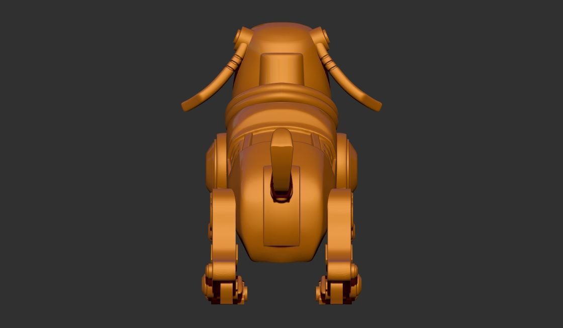 Vintage Tekno the Robotic Puppy 3d printable model 3D print model_3