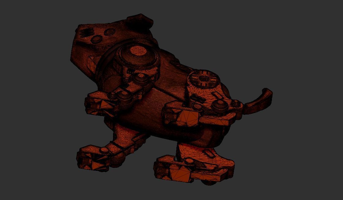 Vintage Tekno the Robotic Puppy 3d printable model 3D print model_6