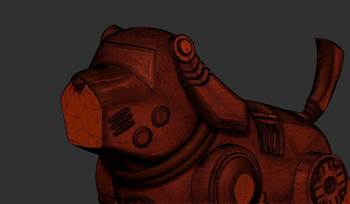 Vintage Tekno the Robotic Puppy 3d printable model 3D print model_5