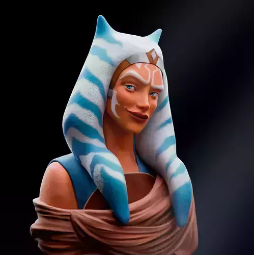 Togruta Warrior Bust for Printing Inspired by Ahsoka Tano
