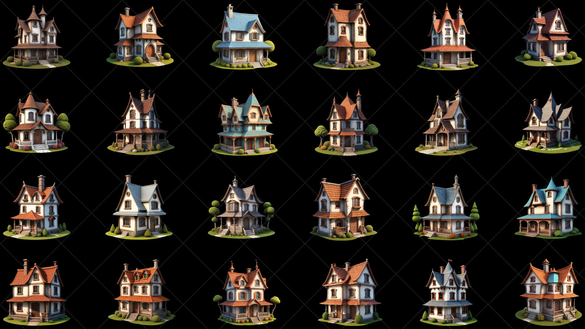 72 Fantasy House Home 2D Game Asset Texture_3