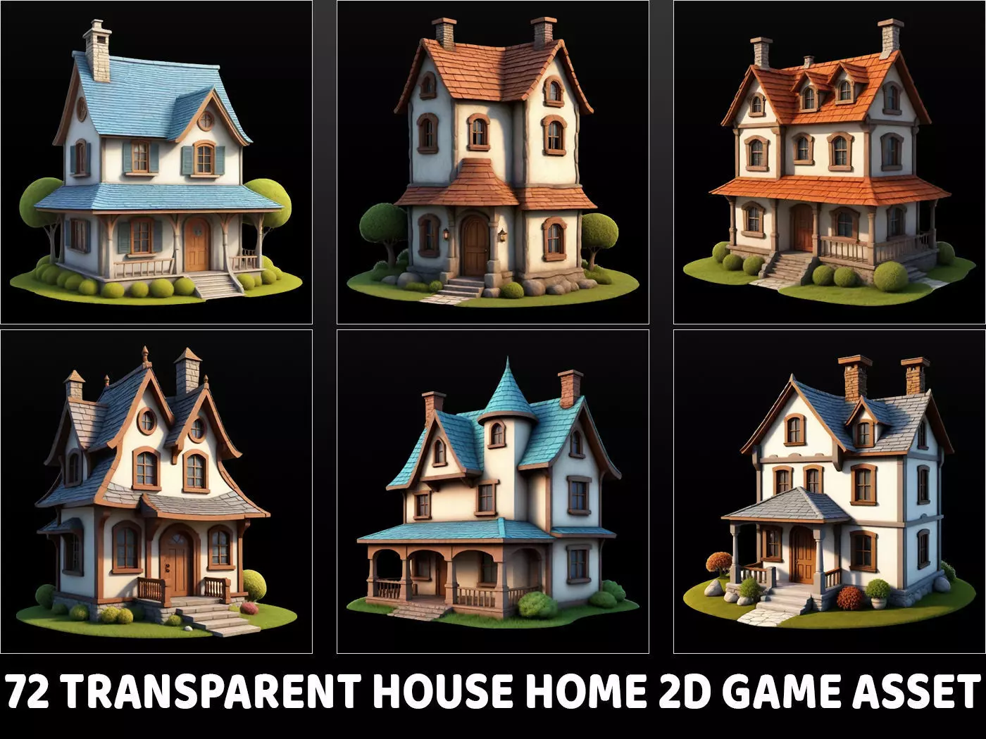 72 Fantasy House Home 2D Game Asset Texture_0