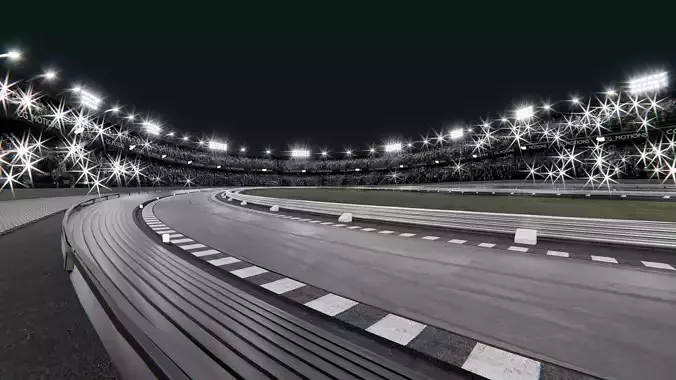 Cinematic Race Track 3D model