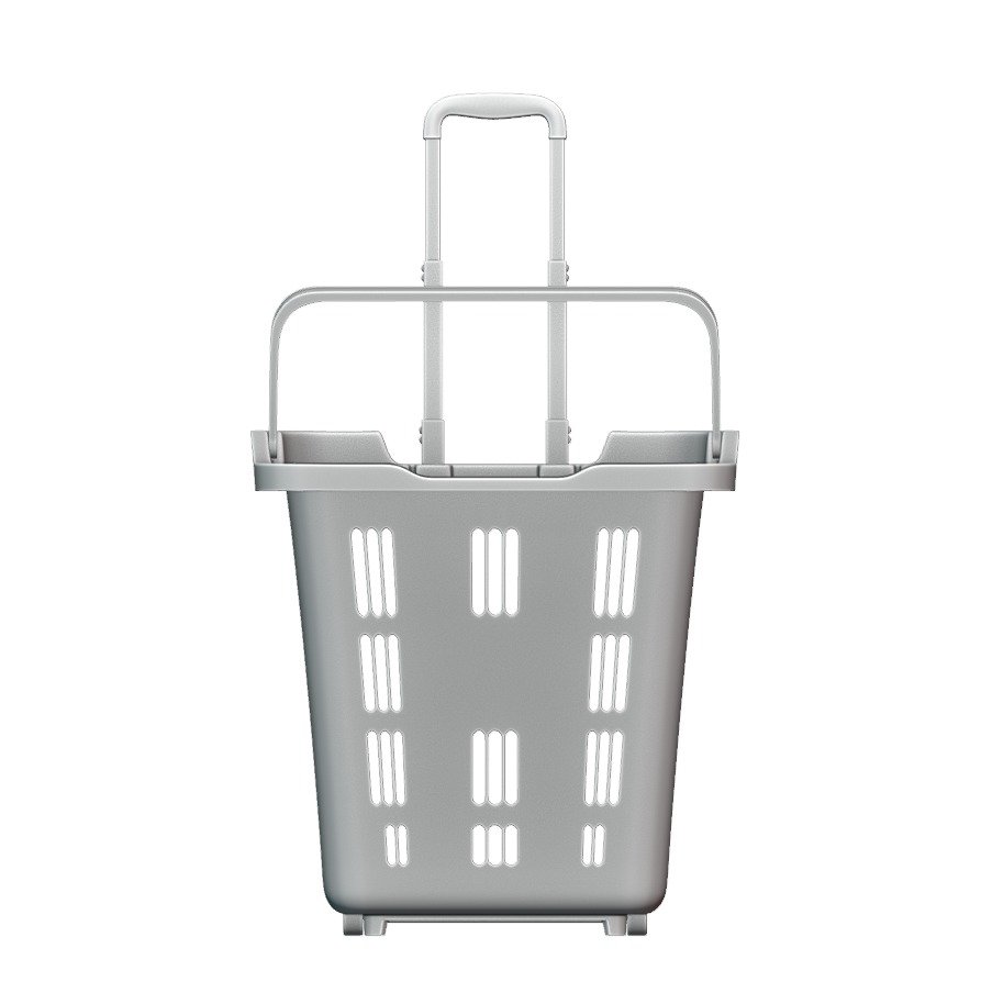 Rolling Shopping Basket 3D model_13