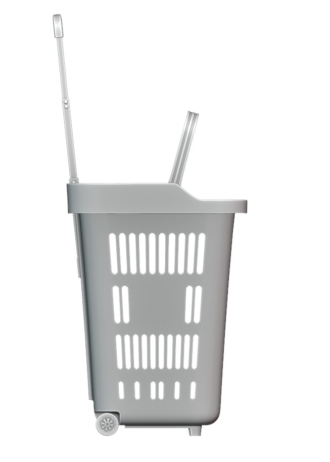 Rolling Shopping Basket 3D model_11