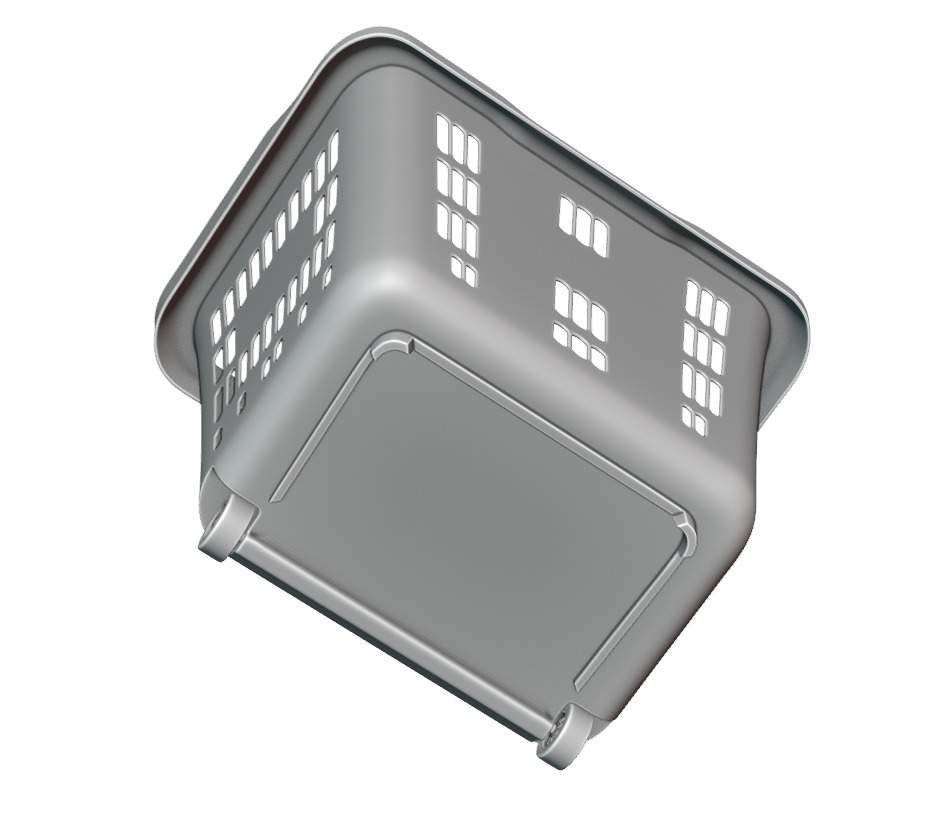 Rolling Shopping Basket 3D model_14