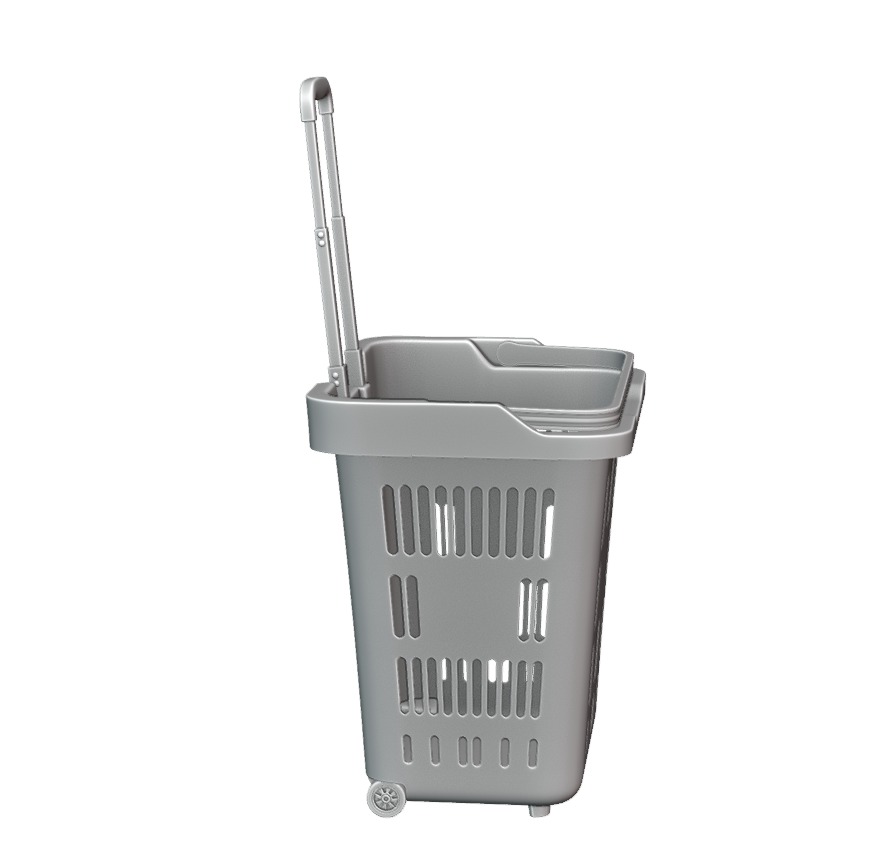 Rolling Shopping Basket 3D model_12