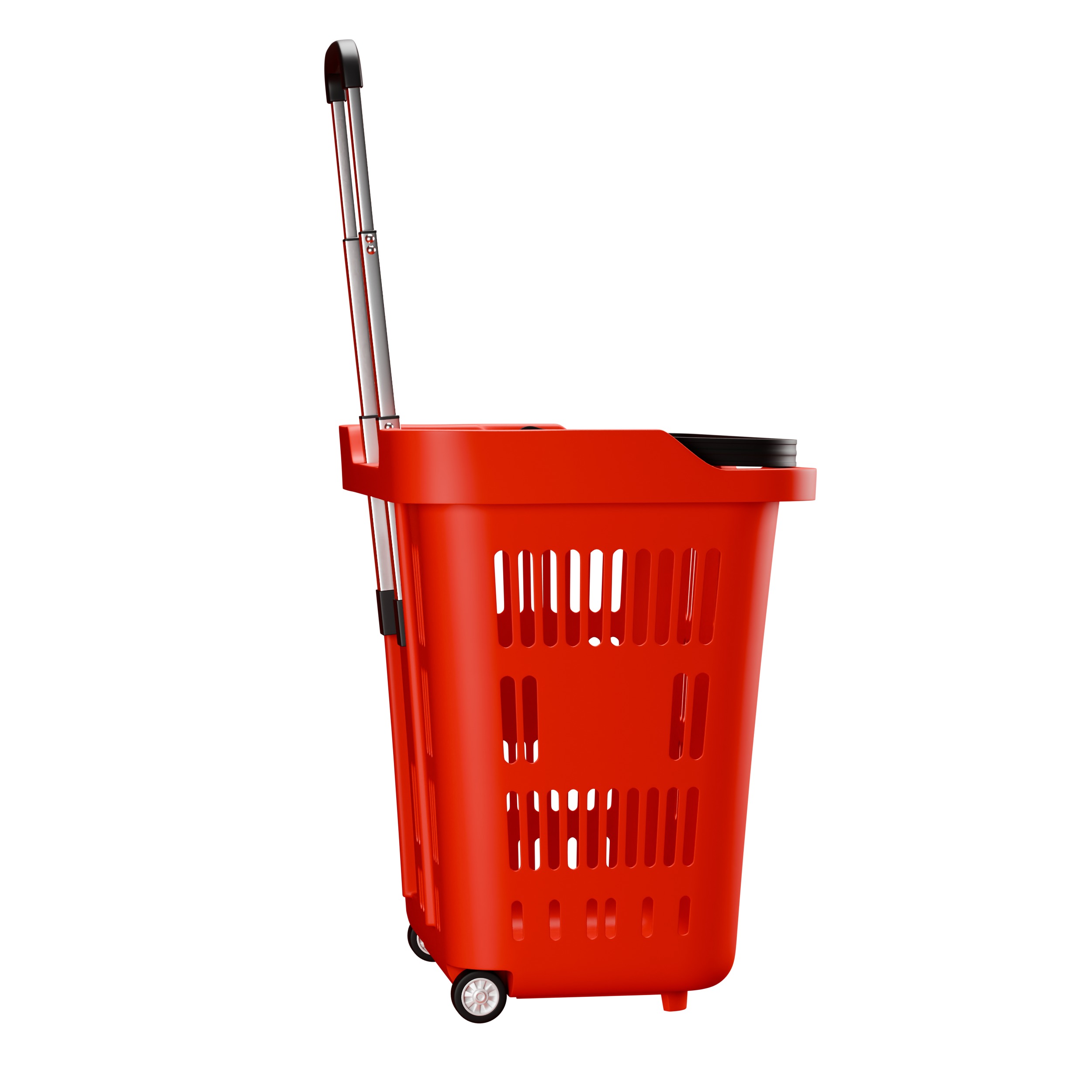 Rolling Shopping Basket 3D model_8