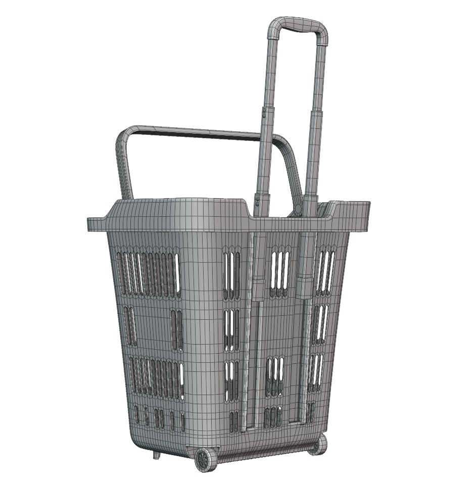 Rolling Shopping Basket 3D model_18
