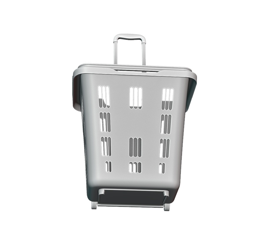 Rolling Shopping Basket 3D model_15