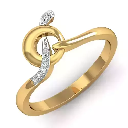 Women Diamond Ring 3dm STL  Render Details - P-1732