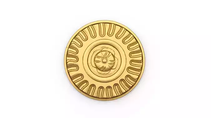 Classic round decor ornament carved 17