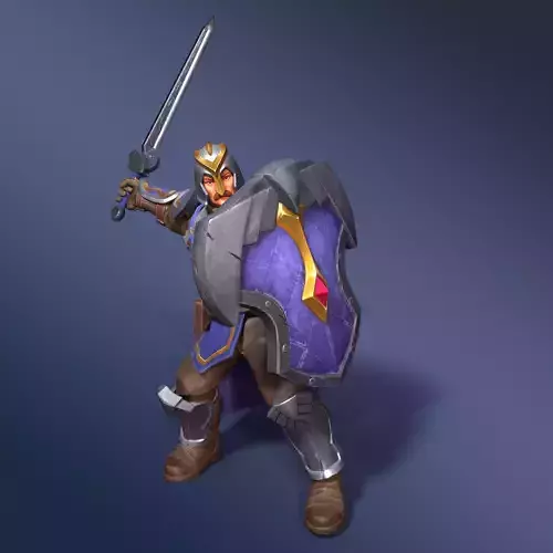 Footman warrior - Rigged Animated