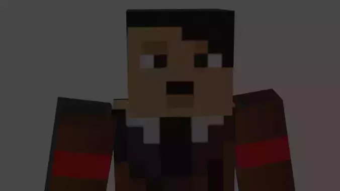 Hitler Low-poly 3D model