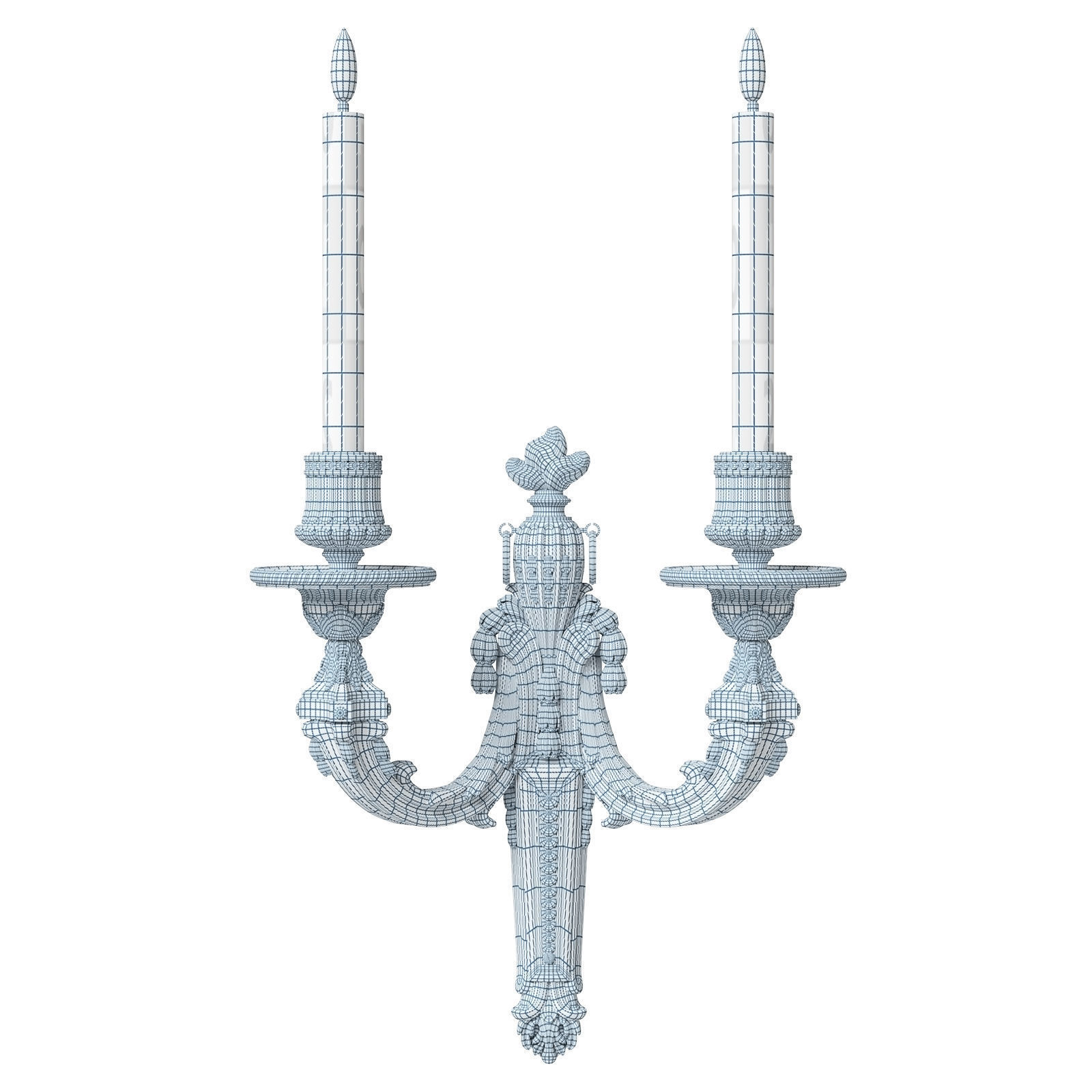 Mathieu Lustrerie Louis XVI Applique with 2 lights 3D model_7