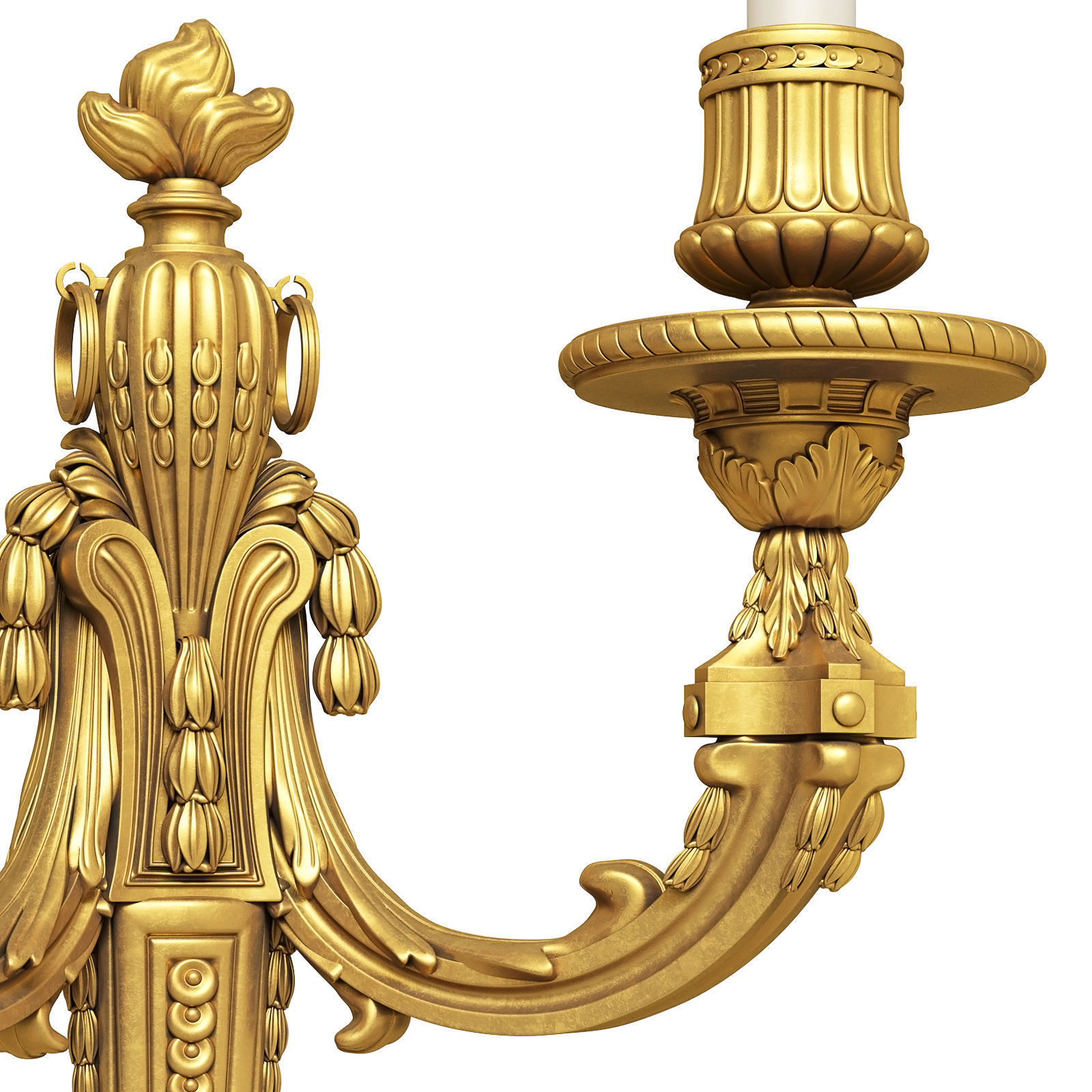 Mathieu Lustrerie Louis XVI Applique with 2 lights 3D model_6