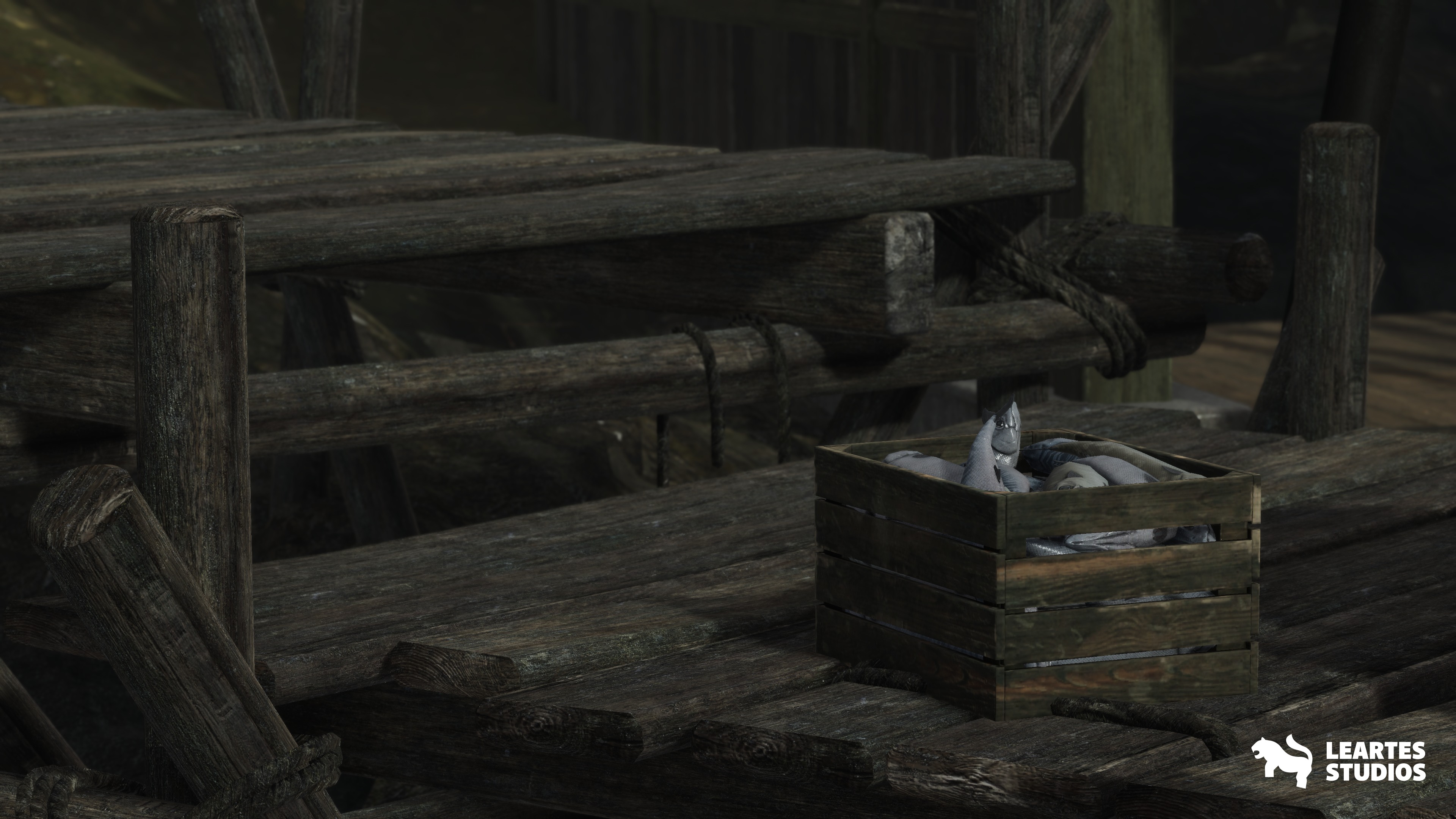 Asian Fishing Village Environment Low-poly 3D model_20