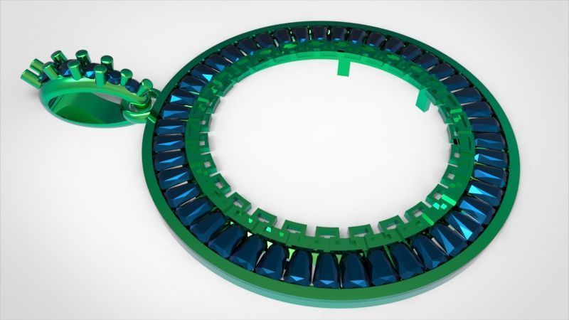 Mexican Centenario 38mm coin bezel pendant frame 3D print model_52