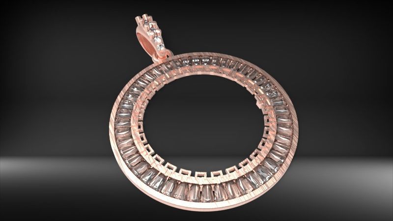 Mexican Centenario 38mm coin bezel pendant frame 3D print model_15