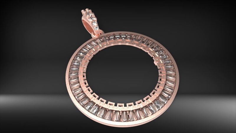 Mexican Centenario 38mm coin bezel pendant frame 3D print model_14