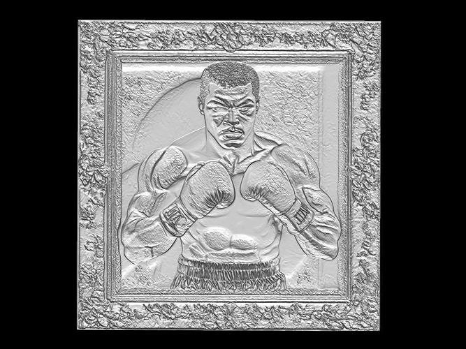 Muhammad Ali Relief Sculpture 3D print model