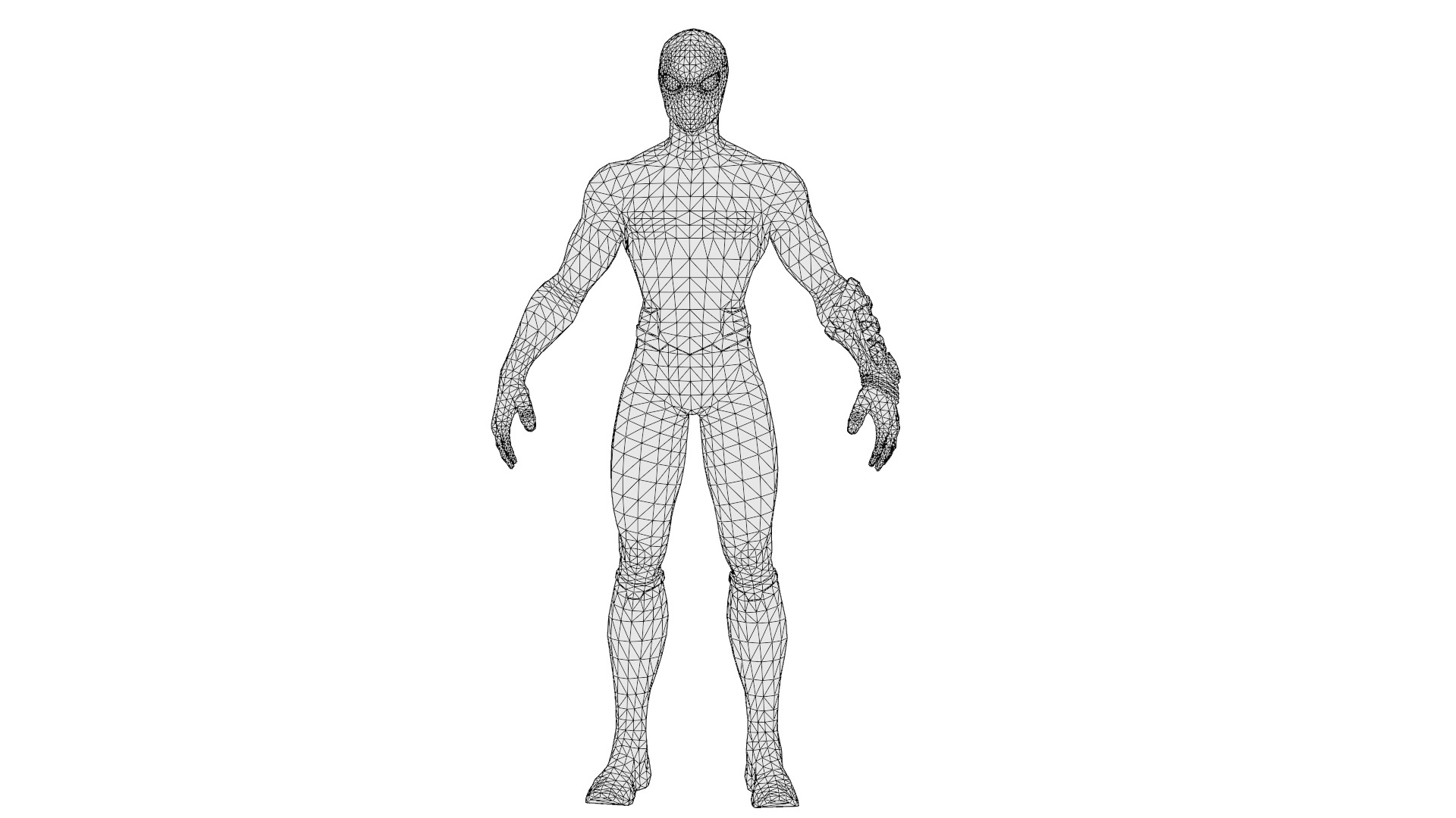 Spider Man  Black and Gold Suit Advanced 3D Model Game Ready Low-poly 3D model_16