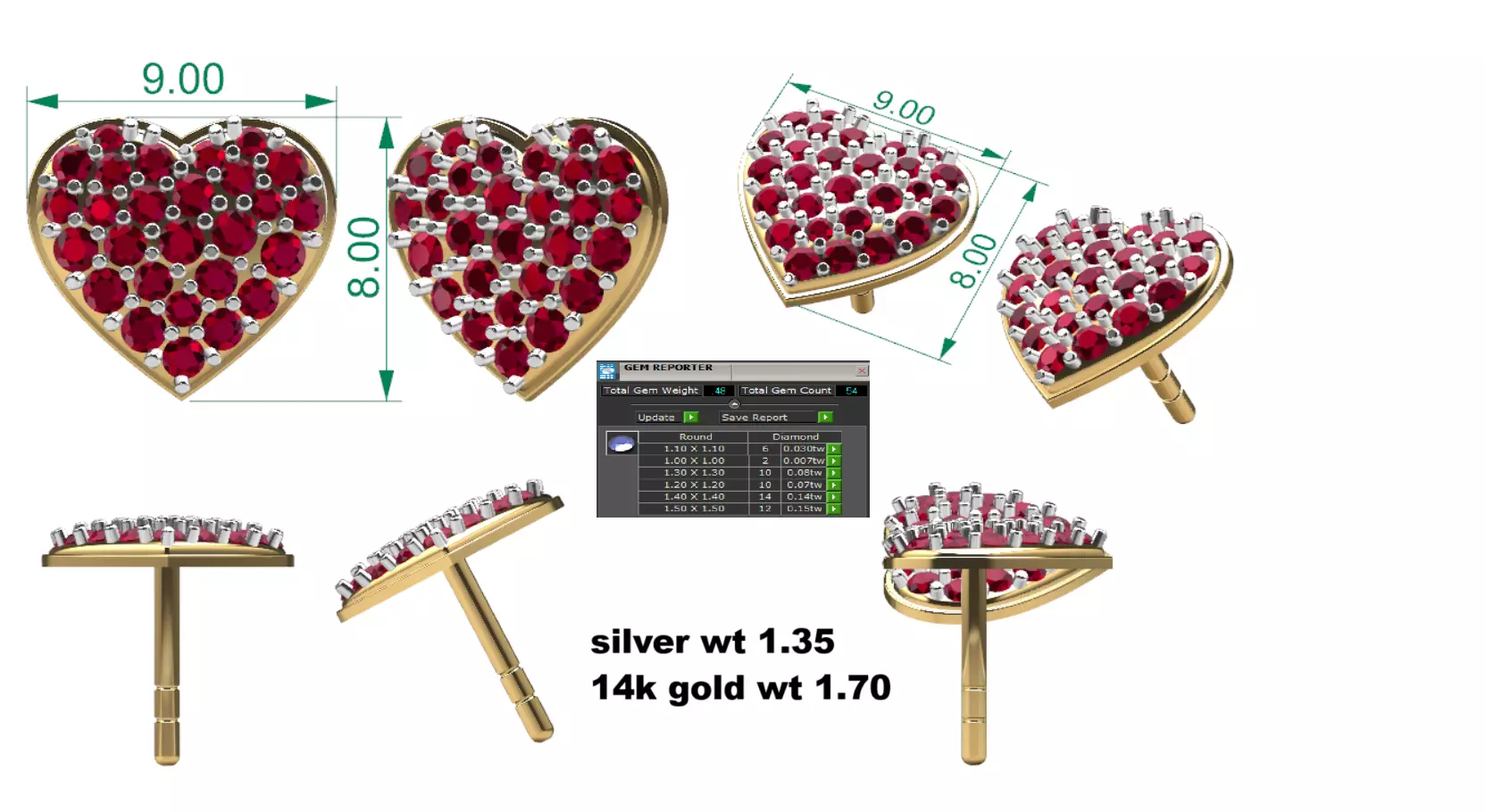 HEART EARRING Free 3D print model