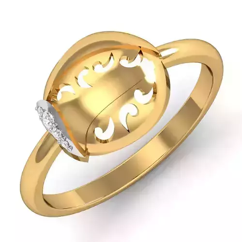 Women Diamond Ring  3dm STL  Render Details - P-1760