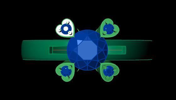 solitair ring for daimonds 3D print model_13