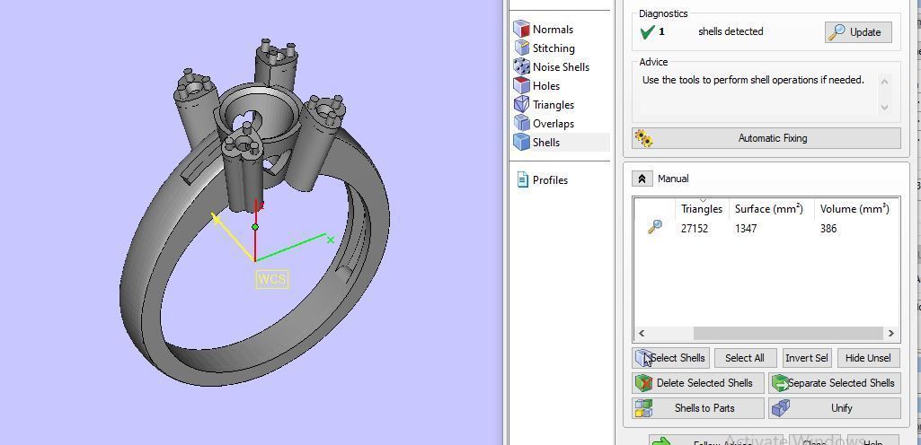solitair ring for daimonds 3D print model_22