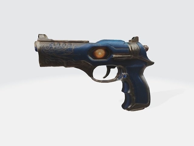 futuristic laser pistol 3D model