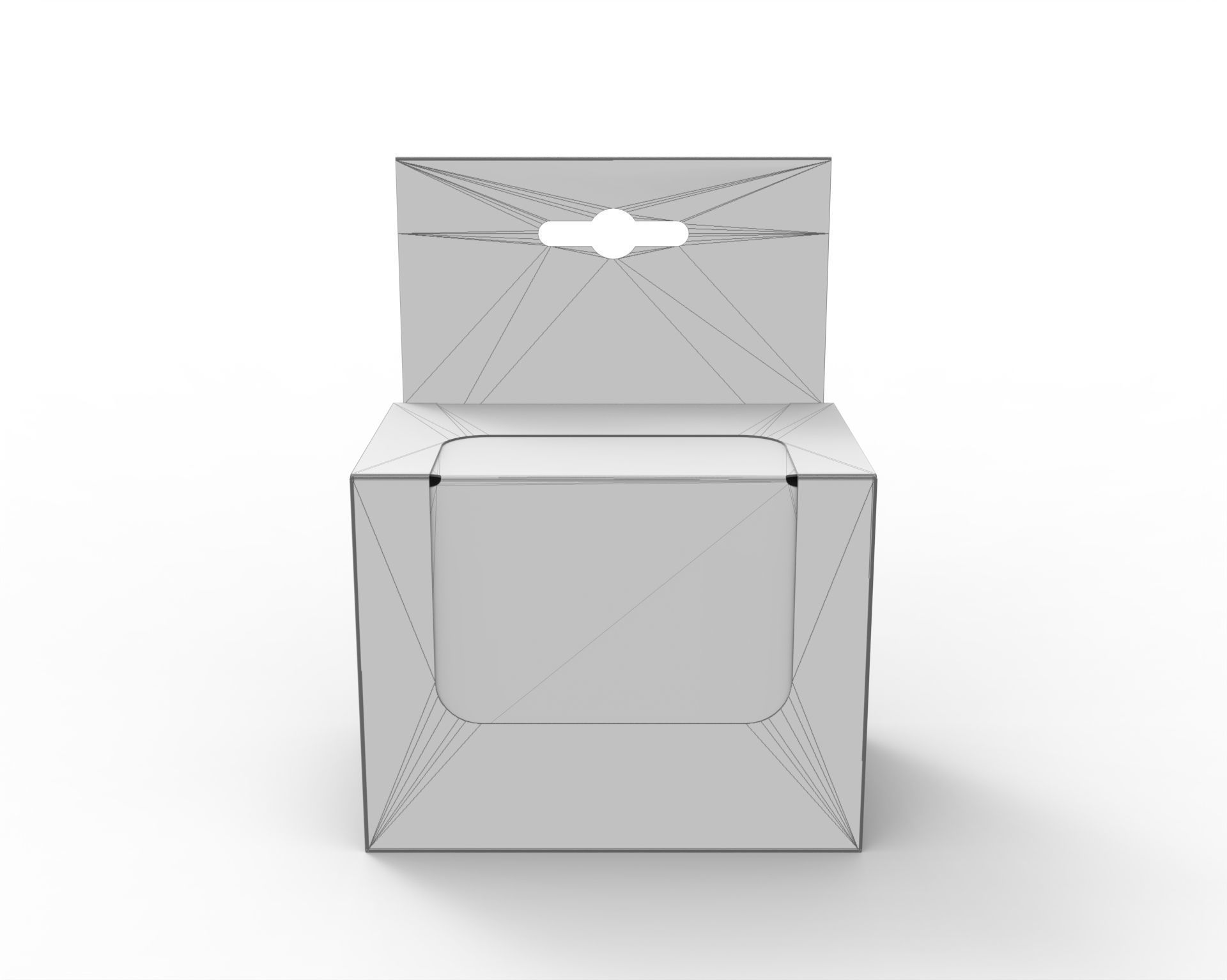 Hanger packaging box with transparent plastic window 90x60x70mm Texture_4