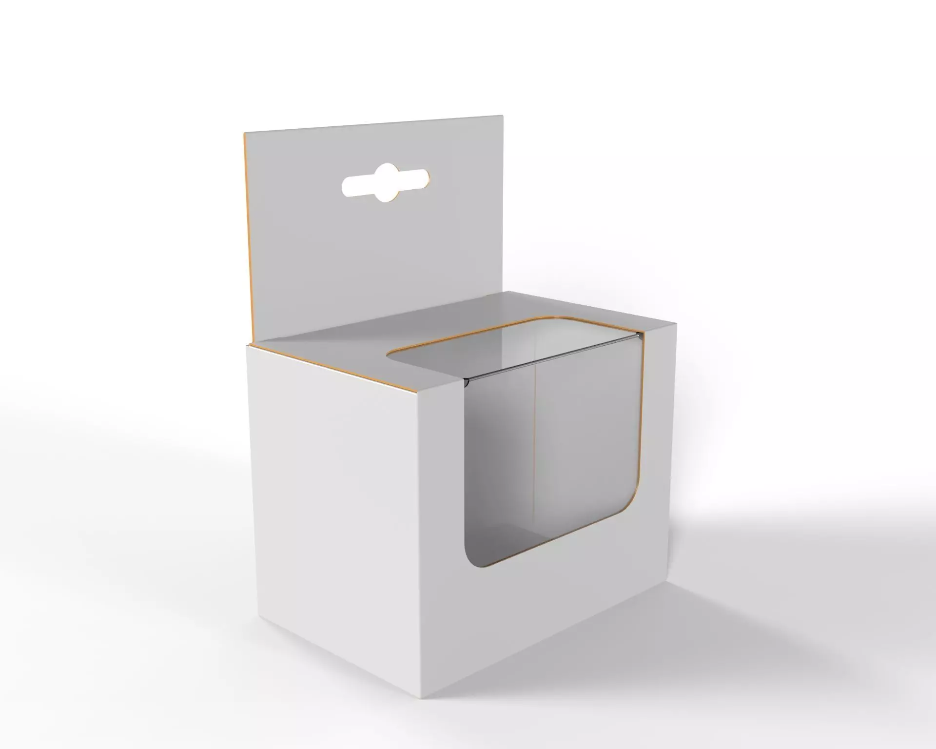 Hanger packaging box with transparent plastic window 90x60x70mm Texture_0