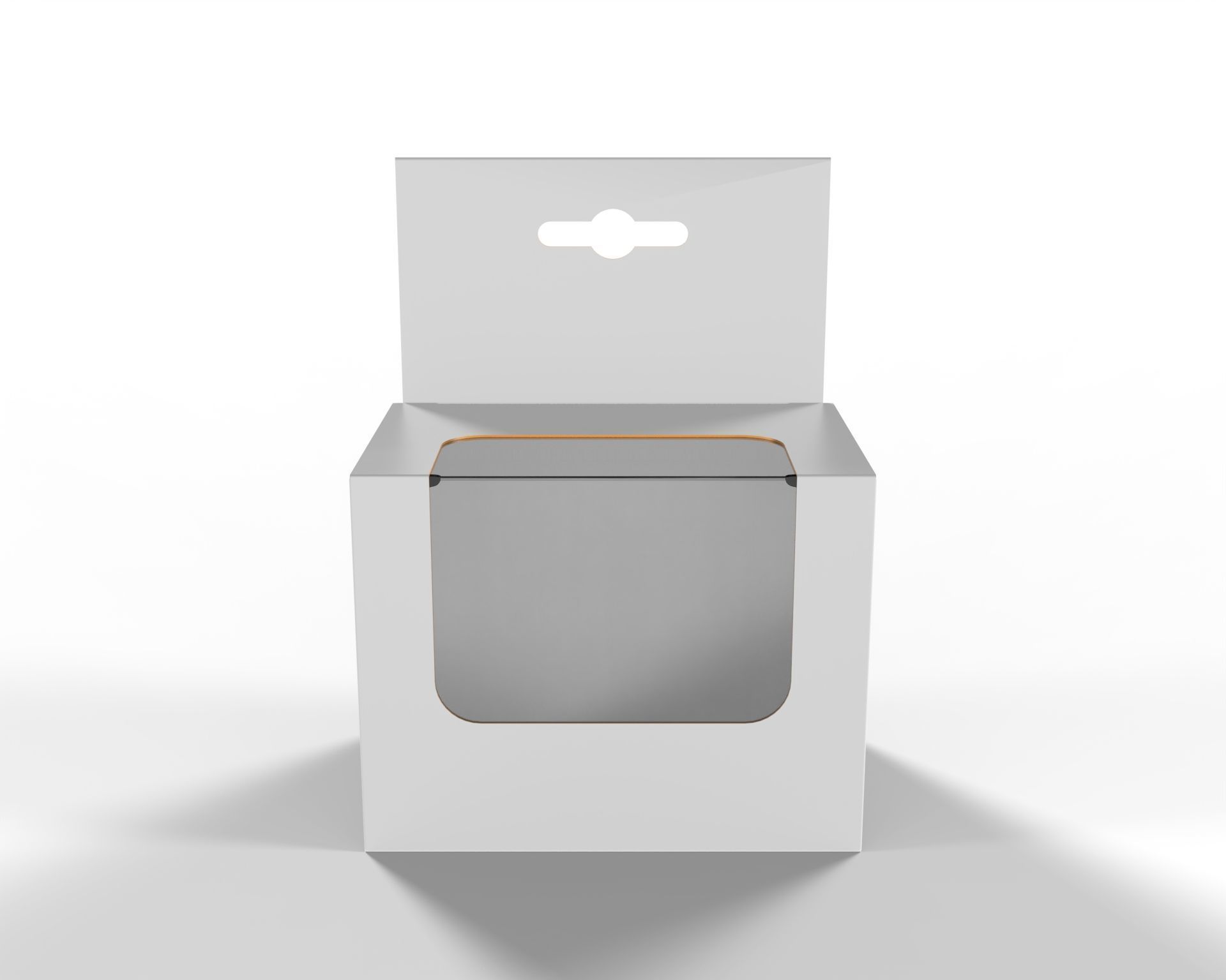 Hanger packaging box with transparent plastic window 90x60x70mm Texture_1