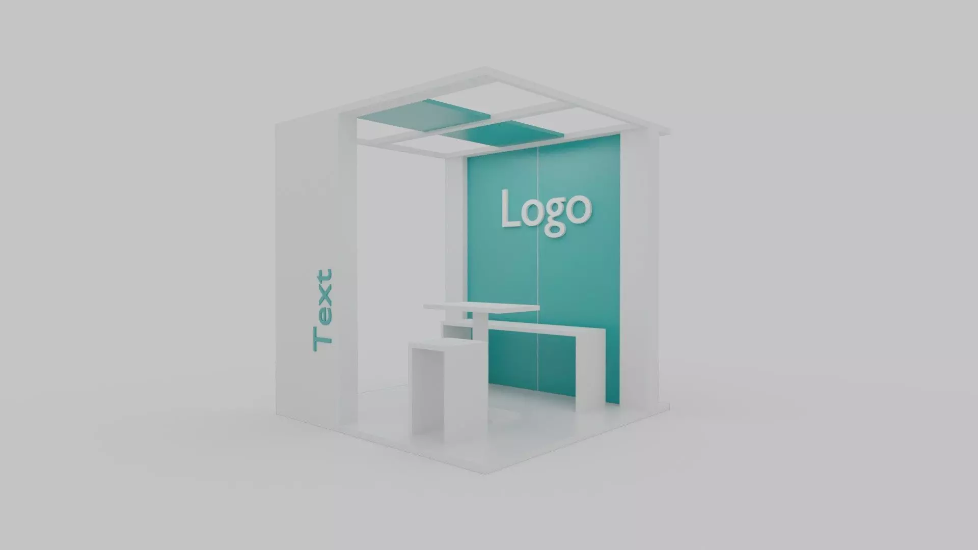 Simple Booth Event Low-poly 3D model_0