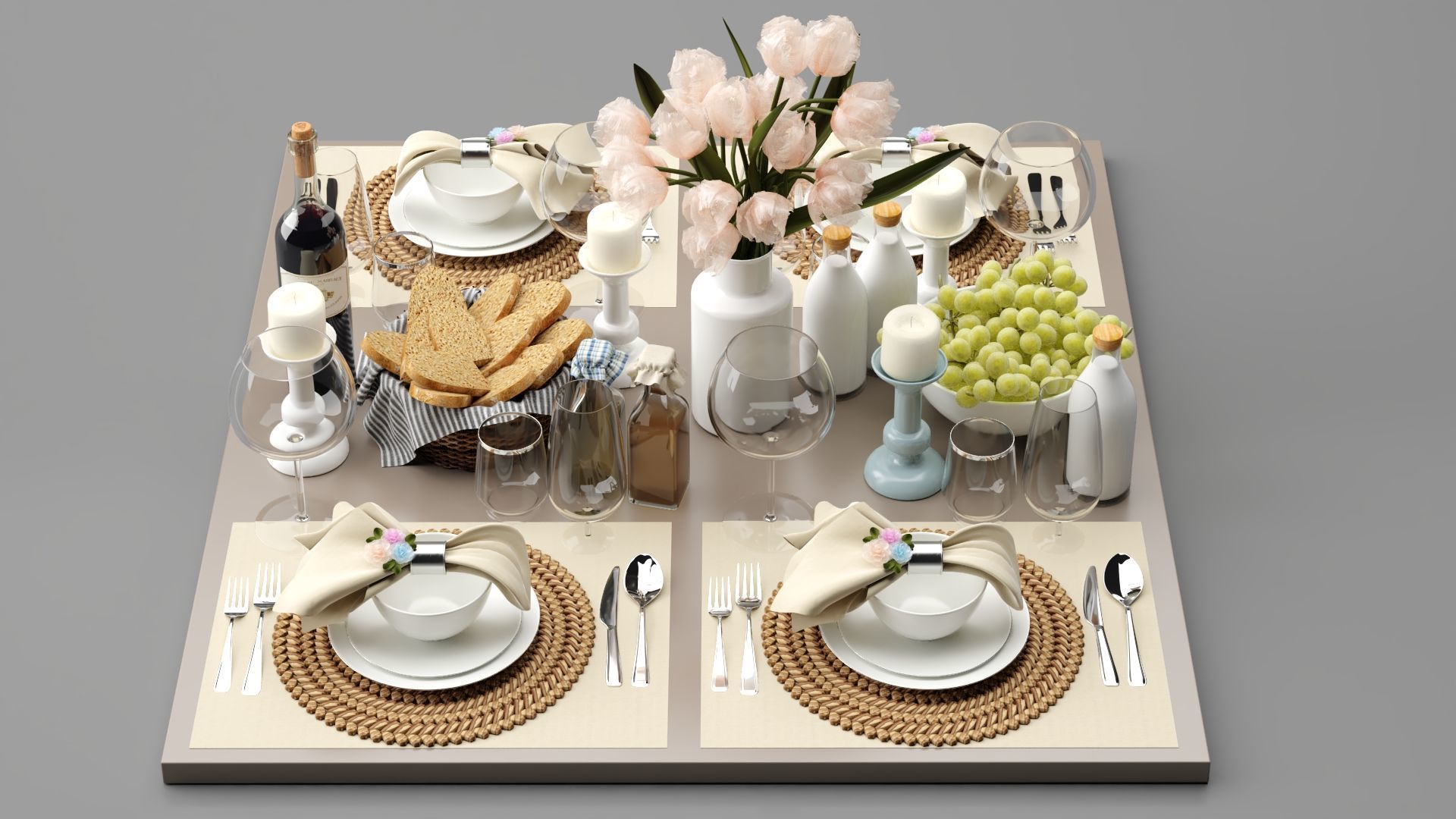 Breakfast Set 3D model_3